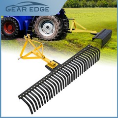 3 Pt Rock Rake 60” Landscape Soil Gravel Lawn for Cat 1 Campact Tractor Heavy