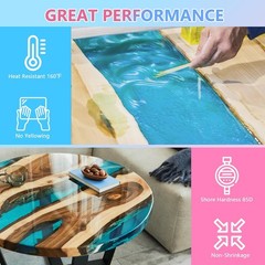 Crystal Clear Epoxy Resin Kit 2 Gallon – No Yellowing No Bubbles for Crafts