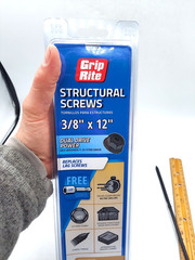 Grip Rite Structural Screws 3/8″ x 12″ GRSSFW381215 New *Case of 100*