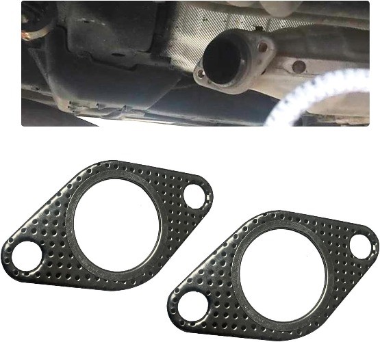 2 PCS Exhaust Gasket, 1.5 Inch High Temperature Reinforced Flange Size: 1.5 In