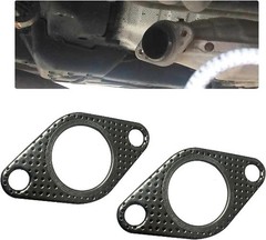2 PCS Exhaust Gasket, 1.5 Inch High Temperature Reinforced Flange Size: 1.5 In