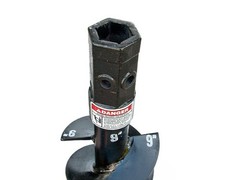 PROWORKS 15-30 GPM Auger Drive with 9” Wide Bit Skid Steer 2” Hex Planetary USA