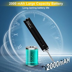 Cordless Soldering Iron Kit, 【2000mAh battery USB Rechargeable】Portable…