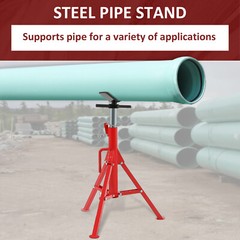 2500Lb Steel V-Head Pipe Stand Folding Tripod Pipe Jack Stand Height Pipe