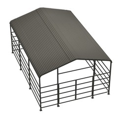 13x20ft Heavy Duty Livestock Shelter, Galvanized Steel for Cattle & Horses NEW