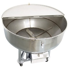 200KG/440LBS Stainless Feed Mixer Granular Plastic Mixer Machine W/Wheel 220V