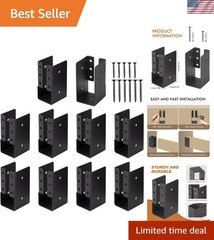 Concealed Joist Hangers, 10 Pcs 2″x4″ Outdoor Trim Concealed Flanges with Scr…