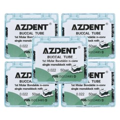 200pcs Dental Orthodontic Bondable Buccal Tubes Roth.022 1st Molar Non-Conv