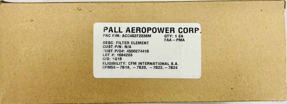 Pall Aeropower Corp. Filter Element ACC462F2038M Brand New in Box