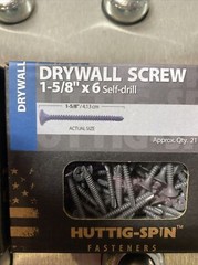 2 POUNDS 1-5/8″ X 6 DRYWALL SCREW PHILLIPS BUGLE SELF DRILLING