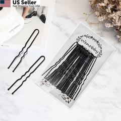 U Shaped Hair Pins for Buns, 100 PCS 2.8″ 100 Count (Pack of 1), Black