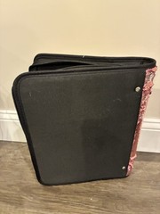 2000s Mead Five-Star Planner Pink Silver Silver 3 Ring Zipper Nylon Binder