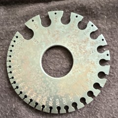 Starrett No. 281 American Standard Wire Gage 0-36 (The L.S. Starrett Co.)