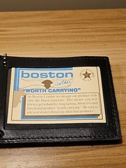 New Boston Leather Leather Deluxe ID and Badge Holder Wallet 5013
