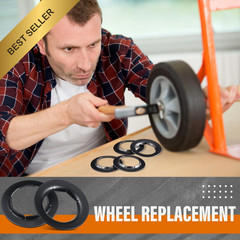 Blulu 8 Pack Dolly Wheel Lock Washers 5/8 Axle Rod Push On Spring Steel Washers