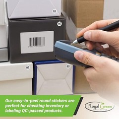 Royal Green 1/2 Inch Round Dot Sticker 13mm Color Coding Marking Adhesive Labels