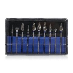 10X Tungsten Carbide Steel Dental Burs Burrs Tooth Drill 2.35mm Polisher Denture