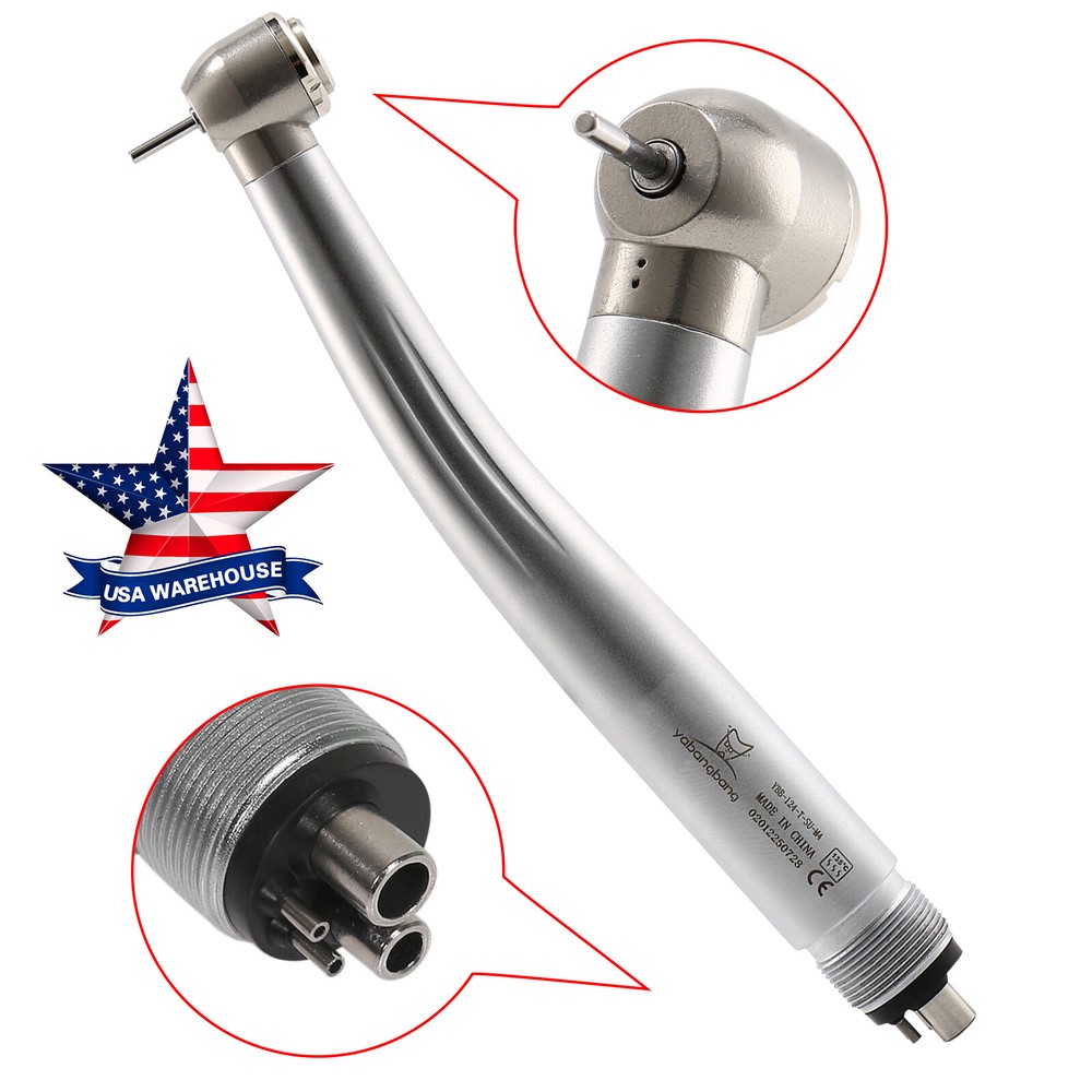 Dental LED/No LED High Speed Handpiece Turbine Push Button 4/2 hole NSK Style