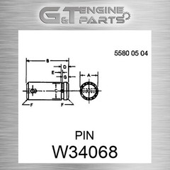 W34068 PIN fits JOHN DEERE (Surplus Open Box)