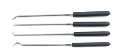 BLUE POINT TOOLS USA Long Hook & Pick Set 4 Piece PSLR4 Black Rubber Handles