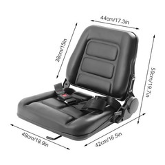 NEW UNIVERSAL FORKLIFT SEAT FITS CLARK CAT HYSTER YALE TOYOTA MITSUBISHI BLACK