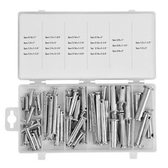 Universal 60 Pieces Clevis Pin Assortment 3/32 in,1/8 in and 5/32in Pin Hole