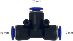 5 Pcs 8mm x x Pneumatic T Shaped 3 Way Tube Reducer 8-8-8, Blue