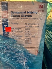 1000 Pcs Synguard Nitrile Gloves Powder, Latex, Protein Free Exp