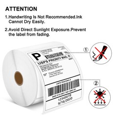 5ROLLS 62mmx100mm Shipping Label 2-3/7″x4″ Compatible Brother QL-810W DK-1202