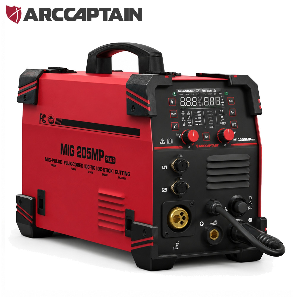 2026 ARCCAPTAIN MIG205MP PLUS 9-in-1 Multi-Process Welder & Plasma Cutter – 205A