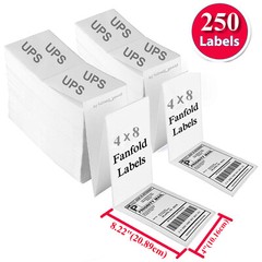 250 Fanfold 4×8 Direct Thermal Label. High Quality. Certified by UPS 4″X8″ Label