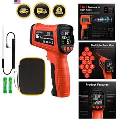 Infrared Thermometer Temperature Gun -58°F to 1796°, 16:1 Non Contact Laser T…