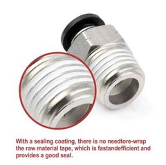 Male Straight 1/4″ Tube OD x 1/4″ NPT Thread Push to Connect Tube Fitting 10Pcs