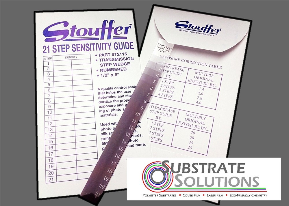 Stouffer 21 Step Sensitivity Guide – #T2115 Transmission Film Step Scale