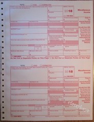 2018 IRS Tax Form 1099-MISC Carbonless for 10 recipients + (2) 1096 — NO Env