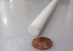 Teflon PTFE Virgin White Rods (1/2) .500″ Diameter x 36″ Long
