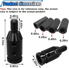 Universal Car Gear Shift Knob Adapter for Non-Threaded Manual Shi Color: Black
