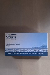 Stern Medical Vinyl Exam Gloves Powder Free Latex Free 1 Case