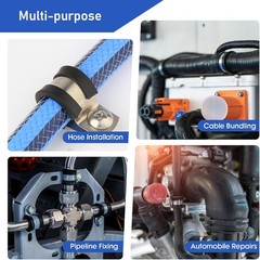 Stainless Steel Cable Clamps Kit 3/4 Inch 50 Pcs with Screws for Wires Pipes