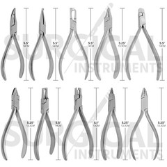 10 Orthodontic Pliers Dental Instruments Laboratory Lab Stainless German grade