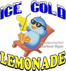 (CHOOSE YOUR SIZE) Ice Cold Lemonade DECAL Food Truck Concession Vinyl Sticker