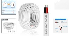 18 Gauge 2 Conductor Electrical Wire – 50FT Flexible PVC Insulated Cable
