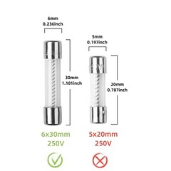 10pcs/lot 15A 250V Slow-Blow Fuse Glass Tube Fuse 15 Amp Time-Delay Fuse 6X30mm
