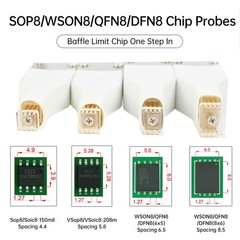 1pc SOP8/WSON8/QDFN8 SPI Adapter Clip Pin Flash on Chip Read ＆ Write Probe