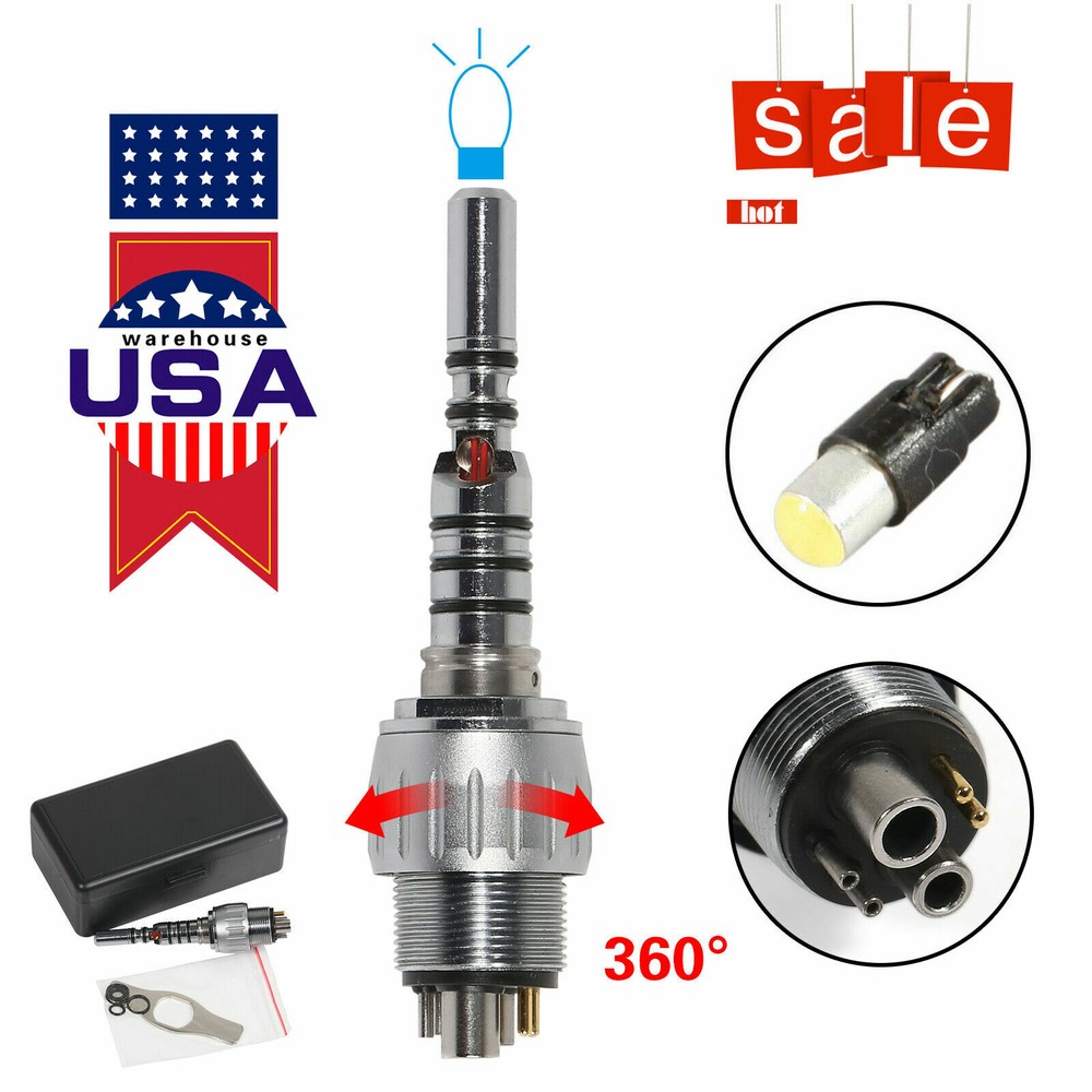 Dental LED 6Hole Quick Coupler for Fiber Optic Handpiece MULTIflex