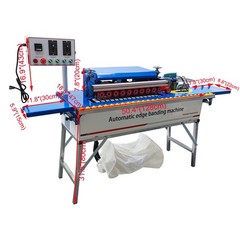 Woodworking Edge Bander for Curve Straight Line Edge Banding W/Dust Device,Stand