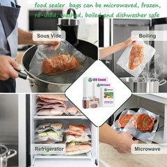 300 Pcs Vacuum Sealer Bags for Food 8″x12″+7″x10″+6″x8″ Mixed Sizes – Commerc…
