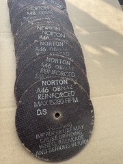 Norton 4″x.070×3/8″ A46 OBNA2 Reinforced Cut-Off Wheels 15280 RPM – Pack of 34