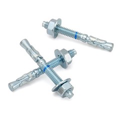 1/4″ x 2-1/4″ Concrete Anchors (50 Pack) 1/4 inch Wedge Anchors Bolts Zinc Pl
