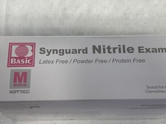 (100/Pk) MAVERIC Synguard Disposable Nitrile Exam Gloves – Size Medium – Blue